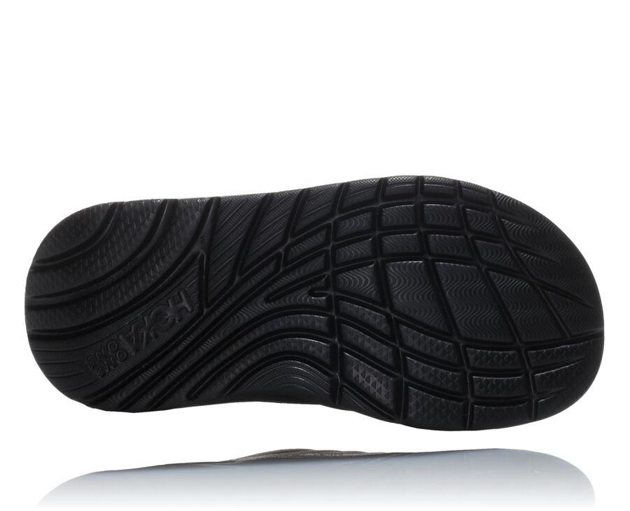 Hoka One One Mens Slide - ORA Recovery - Black - YQIZ57103
